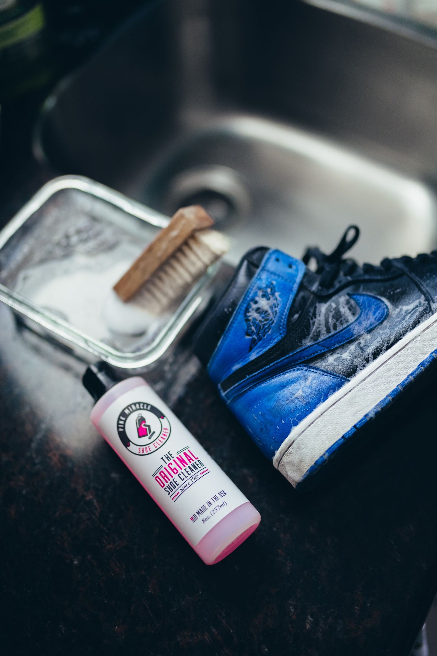 Pink Miracle Shoe Cleaner - 8 oz. with Brush