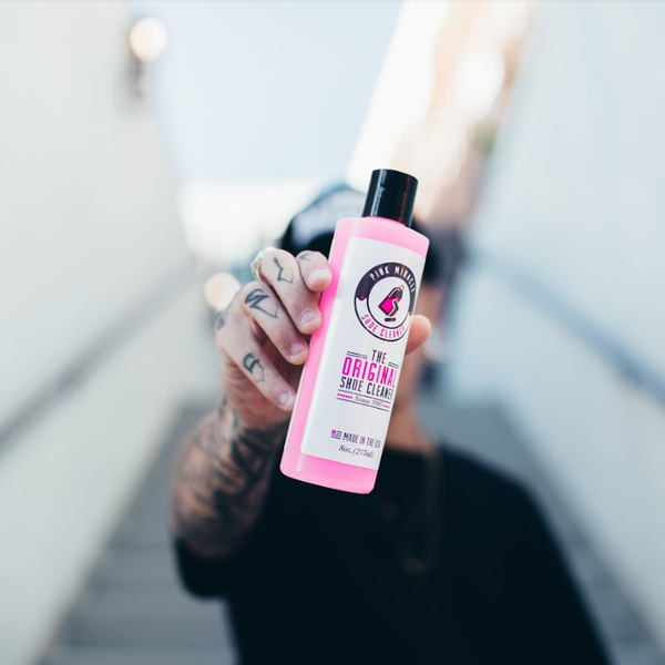 pink miracle shoe cleaner on  @thepinkmiracle #pinkmiracle #shoe