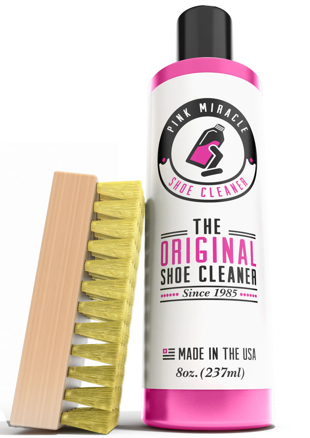 Pink Miracle Shoe Cleaner - 8 oz. with Brush